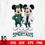 Michigan State Spartans Mickey Minnie Mouse Football Svg Eps Dxf Png File, NCAA svg , File Cut , Digital Download , Instant Download, Cut Svg Files