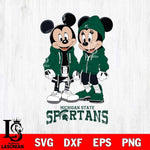 Michigan State Spartans Mickey Minnie Mouse Rugby Svg Eps Dxf Png File, NCAA svg , File Cut , Digital Download , Instant Download, Cut Svg Files