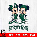 Michigan State Spartans Mickey Minnie Mouse rugby ball Svg Eps Dxf Png File, NCAA svg , File Cut , Digital Download , Instant Download, Cut Svg Files