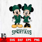 Michigan State Spartans Mickey Minnie Rugby Svg Eps Dxf Png File, NCAA svg , File Cut , Digital Download , Instant Download, Cut Svg Files