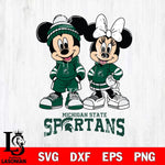 Michigan State Spartans Mickey Minnie Rugby Hoodie Svg Eps Dxf Png File, NCAA svg , File Cut , Digital Download , Instant Download, Cut Svg Files