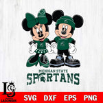 Michigan State Spartans Mickey Minnie Rugby ball Svg Eps Dxf Png File, NCAA svg , File Cut , Digital Download , Instant Download, Cut Svg Files