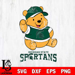 Michigan State Spartans Pooh Bear Disney, Svg Eps Dxf Png File, Digital Download