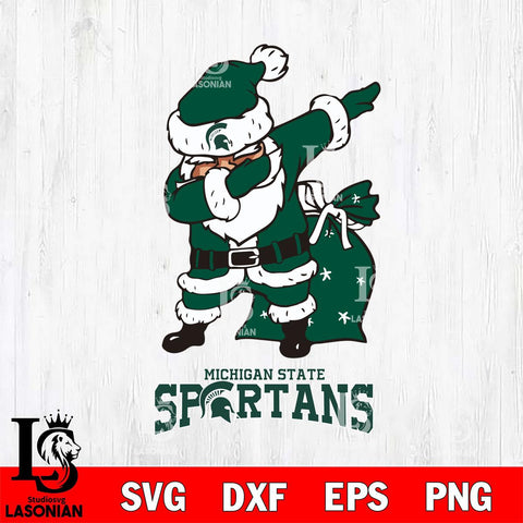 Michigan State Spartans Santa Claus Ugly Svg dxf eps png pdf file,NCAA svg,Digital Download,Cricut file