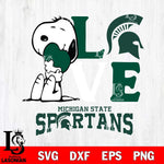 Michigan State Spartans Snoopy Sport 10 Svg Eps Dxf Png File, Digital Download