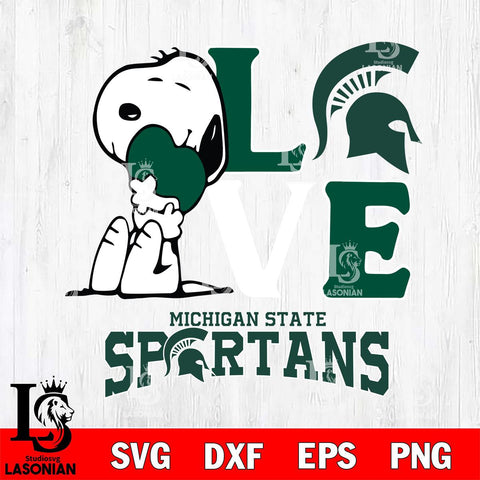 Michigan State Spartans Snoopy Sport 10 Svg Eps Dxf Png File, Digital Download