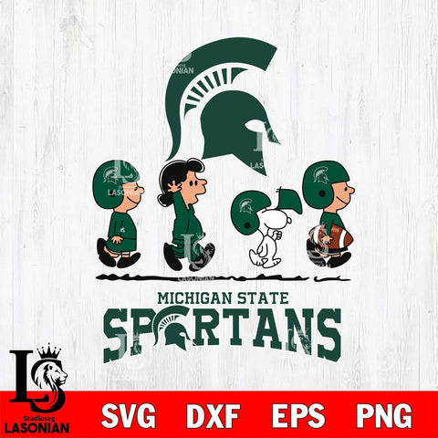 Michigan State Spartans Snoopy Sport 12 Svg Eps Dxf Png File, Digital Download