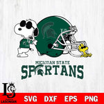 Michigan State Spartans Snoopy Sport 2 Svg Eps Dxf Png File, Digital Download