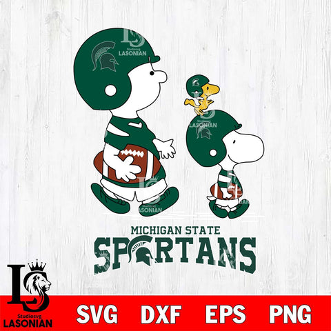 Michigan State Spartans Snoopy Sport Svg Eps Dxf Png File, Digital Download