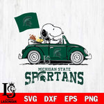 Michigan State Spartans Snoopy Sport 5 Svg Eps Dxf Png File, Digital Download