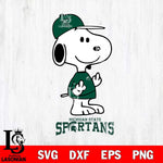 Michigan State Spartans Snoopy Sport 8 Svg Eps Dxf Png File, Digital Download