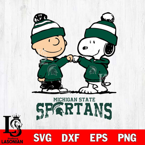 Michigan State Spartans Snoopy Sport 9 Svg Eps Dxf Png File, Digital Download