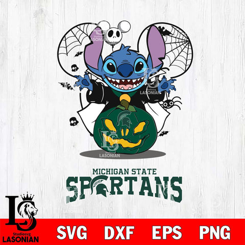 Michigan State Spartans Stitch Horror Halloween Svg Eps Dxf Png File, Digital Download, Instant Download