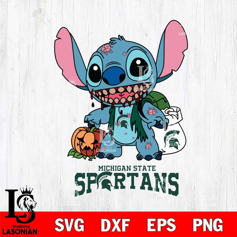 Michigan State Spartans Stitch Zombie Svg Eps Dxf Png File, NCAA svg, Digital Download, Instant Download