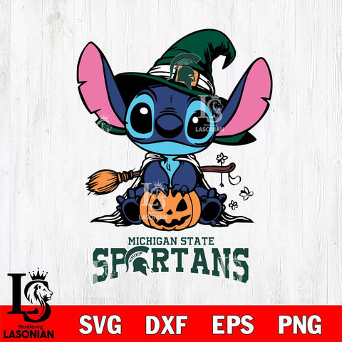 Michigan State Spartans Stitch witch Svg Eps Dxf Png File, NCAA svg, Digital Download, Instant Download