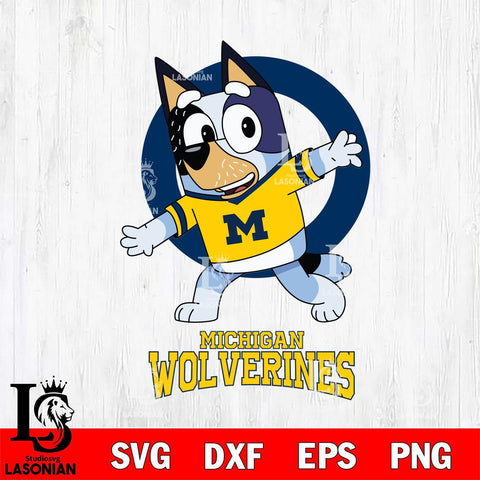 Michigan Wolverines Bandit Heeler Rugby Svg Eps Dxf Png File, Digital Download ,Instant Download, Cricut File