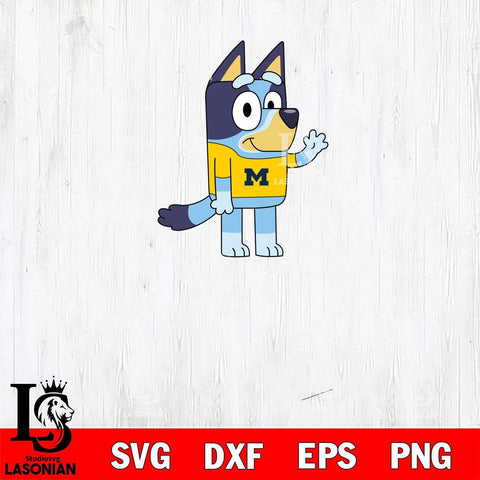 Michigan Wolverines Bluey 5 Svg Eps Dxf Png File, Digital Download, Instant Download