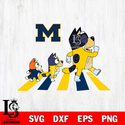 Michigan Wolverines Bluey 6 Svg Eps Dxf Png File, Digital Download, Instant Download