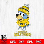 Michigan Wolverines Bluey Hoodie Sport Svg Eps Dxf Png File, Digital Download ,Instant Download, Cricut File