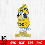 Michigan Wolverines Bluey Hoodie rugby Svg Eps Dxf Png File, Digital Download ,Instant Download, Cricut File