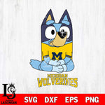 Michigan Wolverines Bluey Styles Football Svg Eps Dxf Png File,NCAA Svg Files,Bluey svg ,Digital Download ,Instant Download, Cricut File