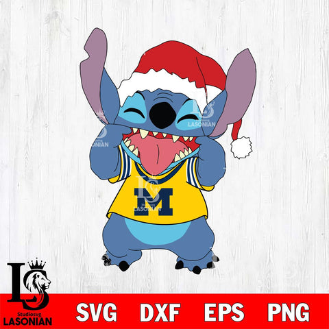 Michigan Wolverines Christmas Stitch Disney Svg Eps Dxf Png File, Digital Download, Instant Download