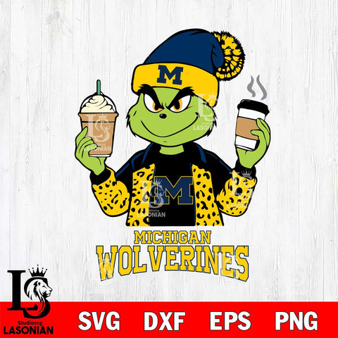 Michigan Wolverines Grinch 2 coffee Svg Eps Dxf Png File, Digital Download, Instant Download