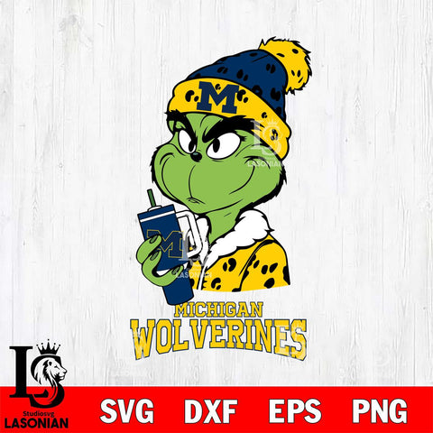 Michigan Wolverines Grinch Bougie Leopard Svg Eps Dxf Png File, Digital Download, Instant Download