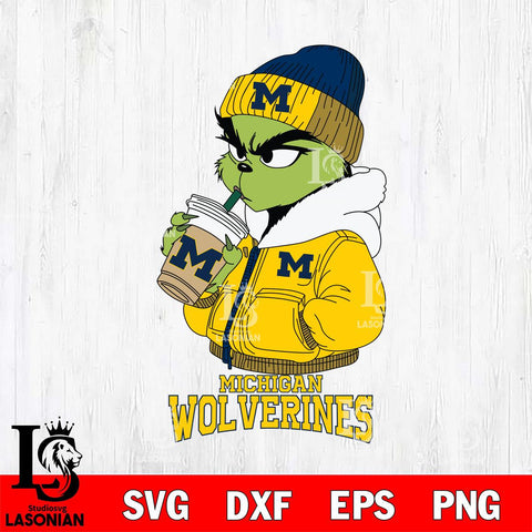 Michigan Wolverines Grinch Bougie Sport Svg Eps Dxf Png File, Digital Download, Instant Download