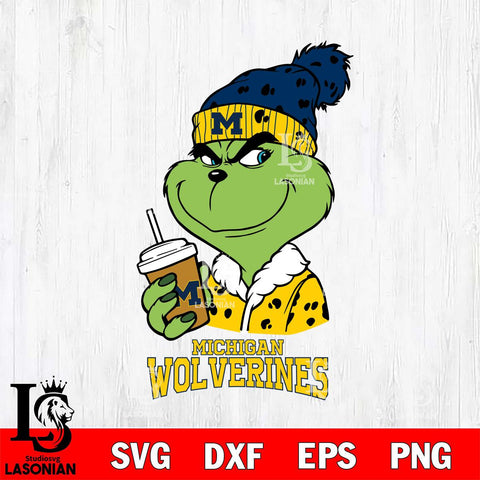 Michigan Wolverines Grinch hat Svg Eps Dxf Png File, Digital Download, Instant Download