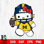 Michigan Wolverines Hello Kitty sport 11 Svg Eps Dxf Png File, NCAA svg, Digital Download, Instant Download