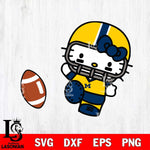 Michigan Wolverines Hello Kitty sport 12 Svg Eps Dxf Png File, NCAA svg, Digital Download, Instant Download