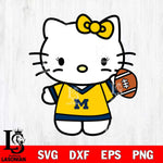 Michigan Wolverines Hello Kitty sport 7 Svg Eps Dxf Png File, NCAA svg, Digital Download, Instant Download