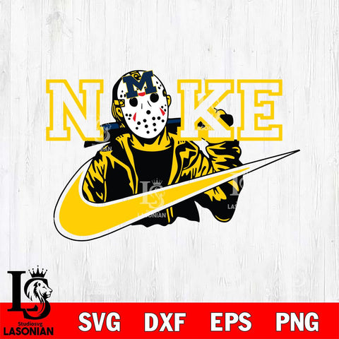 Michigan Wolverines Jason Voorhees Nike Svg Eps Dxf Png File, Digital Download, Instant Download