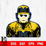 Michigan Wolverines Michael Myers Horror Halloween Svg Eps Dxf Png File, NCAA svg, Digital Download, Instant Download