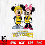 Michigan Wolverines Mickey Minnie Mouse Pink Svg Eps Dxf Png File, NCAA svg , File Cut , Digital Download , Instant Download, Cut Svg Files