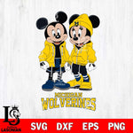 Michigan Wolverines Mickey Minnie Mouse Rugby Svg Eps Dxf Png File, NCAA svg , File Cut , Digital Download , Instant Download, Cut Svg Files