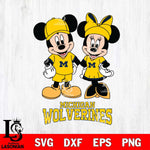 Michigan Wolverines Mickey Minnie Rugby Svg Eps Dxf Png File, NCAA svg , File Cut , Digital Download , Instant Download, Cut Svg Files