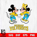 Michigan Wolverines Mickey Minnie Valentine Rugby Svg Eps Dxf Png File, Digital Download ,Instant Download, Cricut File