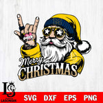 Michigan Wolverines Rock Santa Claus Football Svg dxf eps png pdf file,NCAA svg,Digital Download,Cricut file