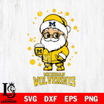 Michigan Wolverines Santa Claus Coffe Svg dxf eps png pdf file,NCAA svg,Digital Download,Cricut file