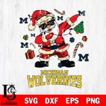 Michigan Wolverines Santa Claus Football Svg dxf eps png pdf file,NCAA svg,Digital Download,Cricut file