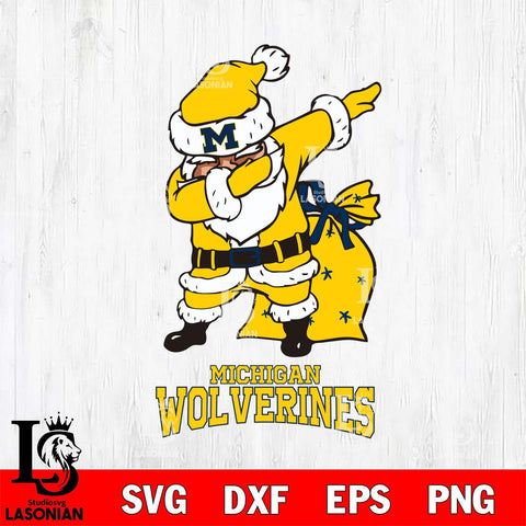 Michigan Wolverines Santa Claus Ugly Svg dxf eps png pdf file,NCAA svg,Digital Download,Cricut file