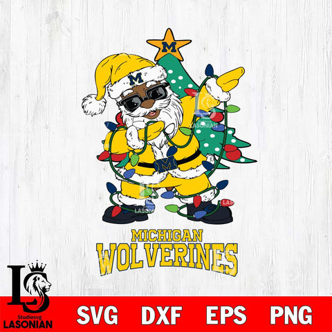 Michigan Wolverines Santa Claus Ugly Christmas Svg dxf eps png pdf file,NCAA svg,Digital Download,Cricut file