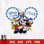 Mickey And Friends Disney Cruise 2025 1 Svg Eps Dxf Png File, Digital Download ,Instant Download, Cricut File