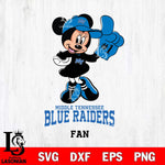 Middle Tennessee Blue Raiders #1 Fan Minnie Mouse Svg Eps Dxf Png File, Digital Download, Instant Download