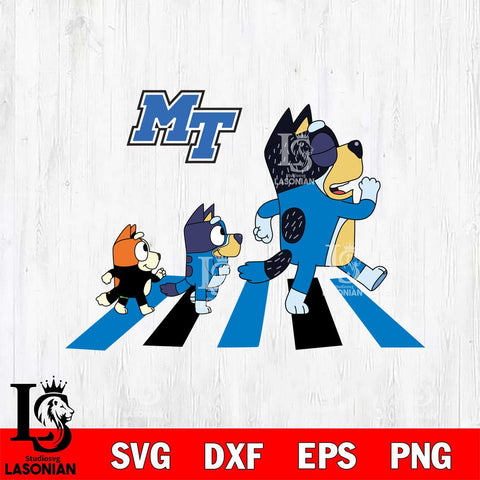 Middle Tennessee Blue Raiders Bluey 6 Svg Eps Dxf Png File, Digital Download, Instant Download