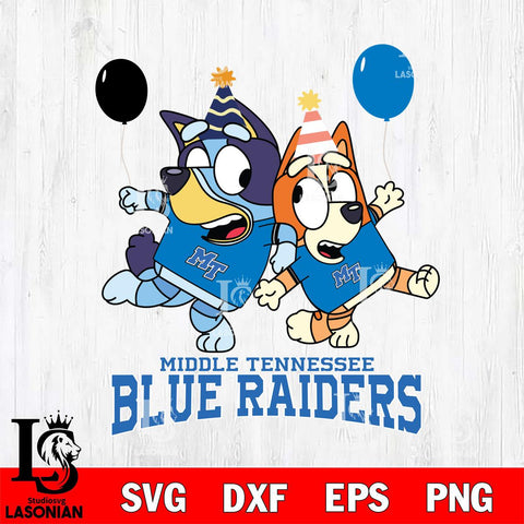 Middle Tennessee Blue Raiders Bluey & Bingo 2 Svg Eps Dxf Png File, NCAA svg, Digital Download, Instant Download