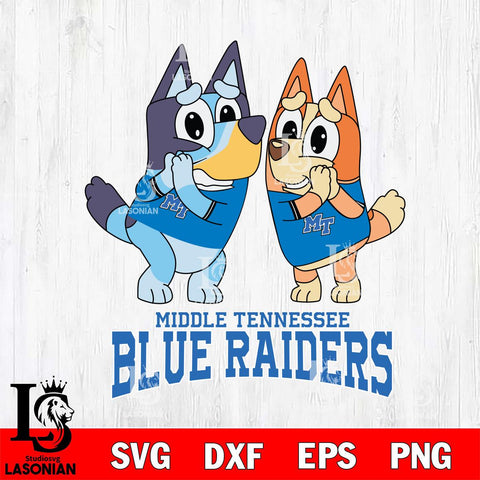 Middle Tennessee Blue Raiders Bluey & Bingo 5 Svg Eps Dxf Png File, NCAA svg, Digital Download, Instant Download