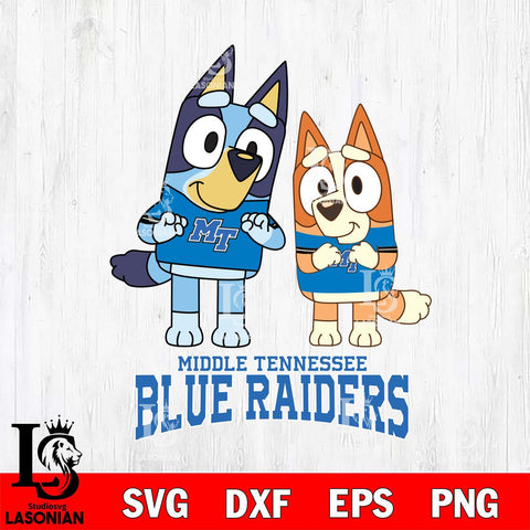 Middle Tennessee Blue Raiders Bluey & Bingo 6 Svg Eps Dxf Png File, NCAA svg, Digital Download, Instant Download